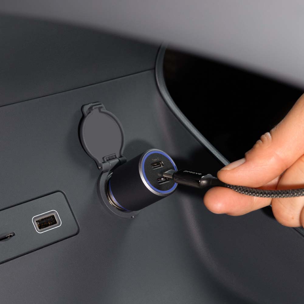 Автомобільний зарядний пристрій PROOVE Double Energy Metal Gray (60073metal gray) Вихідний роз'єм USB Type-C