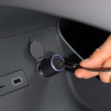 Автомобільний зарядний пристрій PROOVE Double Energy Metal Gray (60073metal gray)