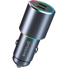 Автомобільний зарядний пристрій PROOVE Double Energy Metal Gray (60073metal gray)
