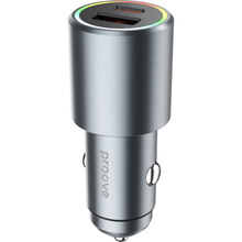 Автомобильное зарядное устройство PROOVE Double Energy Plus Metal Gray (48859metal gray)
