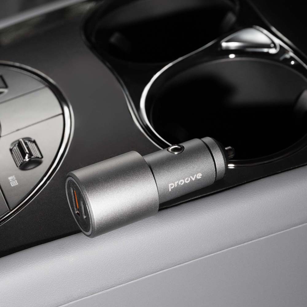 Фото Автомобільний зарядний пристрій PROOVE Double Energy Plus Metal Gray (48859metal gray)