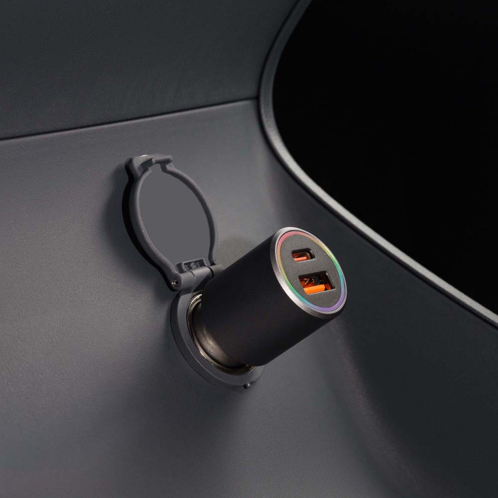 Автомобільний зарядний пристрій PROOVE Double Energy Plus Metal Gray (48859metal gray) Вихідний роз'єм USB