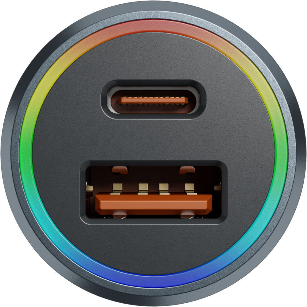 Автомобільний зарядний пристрій PROOVE Double Energy Plus Metal Gray (48859metal gray) Потужність 53