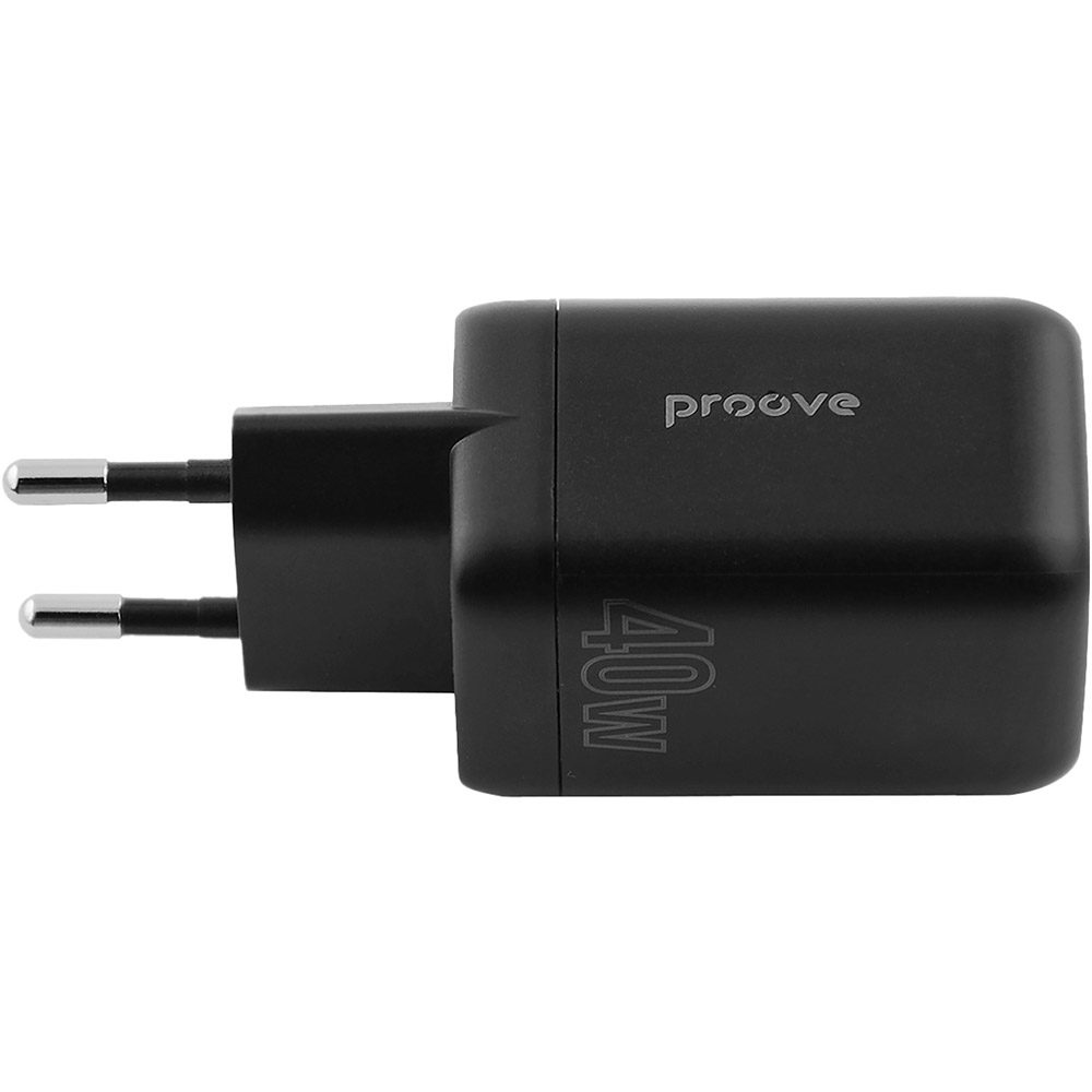 Зарядний пристрій PROOVE Silicone Power 40W (USB-C+USB-C) Black (WCSP4020001) Потужність 40