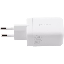 Сетевое зарядное устройство PROOVE Silicone Power 40W (USB-C+USB-C) White (WCSP4020002)