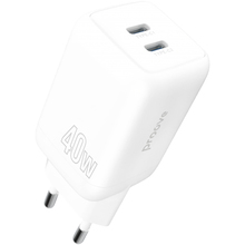 Сетевое зарядное устройство PROOVE Silicone Power 40W (USB-C+USB-C) White (WCSP4020002)