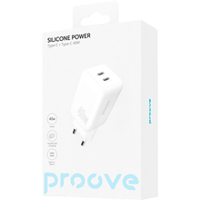 Сетевое зарядное устройство PROOVE Silicone Power 40W (USB-C+USB-C) White (WCSP4020002)