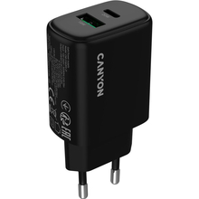 Сетевое зарядное устройство CANYON OnCharge 200 20W Black (CNE-CHA200-31)