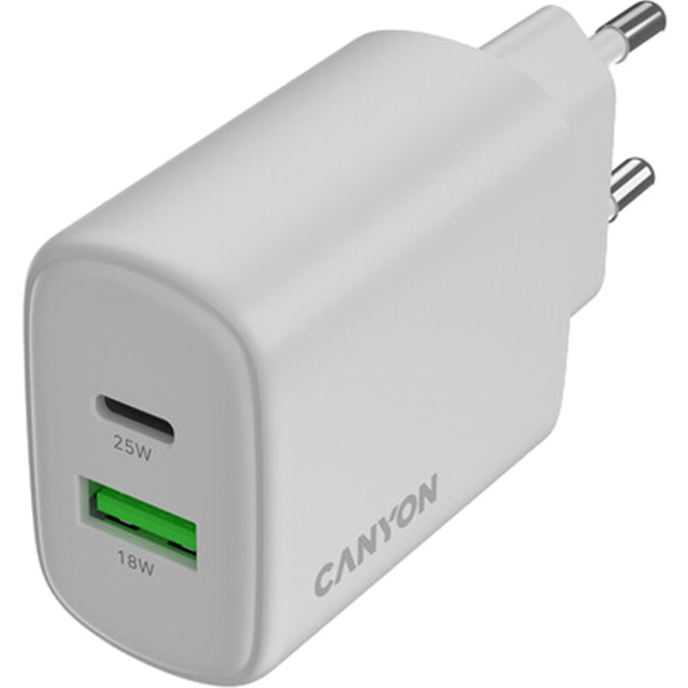 Сетевое зарядное устройство CANYON OnCharge 250 25W White (CNE-CHA250-21) Выходной разъем USB Type-C