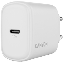 Сетевое зарядное устройство CANYON OnCharge 200 20W 1xPD EU White (CNE-CHA200-01)