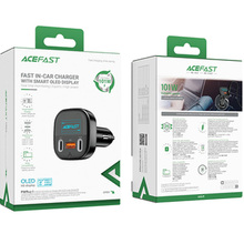 Автомобільний зарядний пристрій ACEFAST B5 101W OLED Smart Display Black (AFB5B)