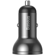 Зарядний пристрій BASEUS Digital Display Dual USB 4.8A 24W Cable USB 1.2M Black Suit Grey (TZCCBX-0G)