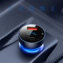 Автомобільний зарядний пристрій BASEUS Particular Digital Display QC+PPS 65W Shallow tarnish (CCKX-C0A)