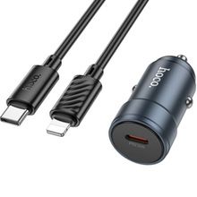 Автомобильное зарядное устройство HOCO Z57 Glorious single-port PD30W Metal Gray (6942007633062)