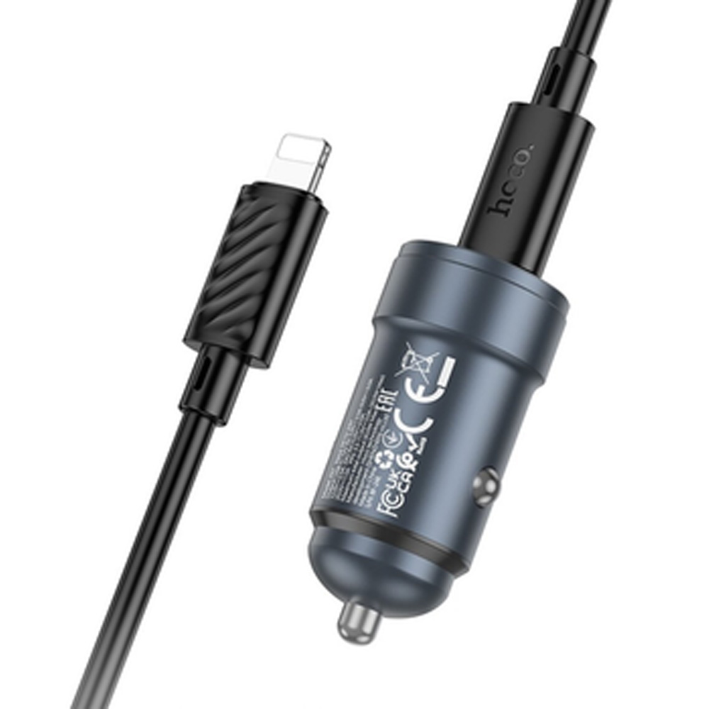 Автомобильное зарядное устройство HOCO Z57 Glorious single-port PD30W Metal Gray (6942007633062) Мощность 30