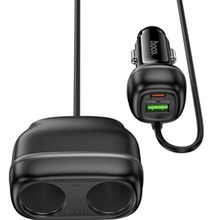Автомобильное зарядное устройство HOCO Z59 Rank 48W dual port PD30W+QC3.0 Black (6942007641500)