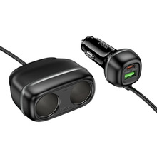 Автомобильное зарядное устройство HOCO Z59 Rank 48W dual port PD30W+QC3.0 Black (6942007641500)