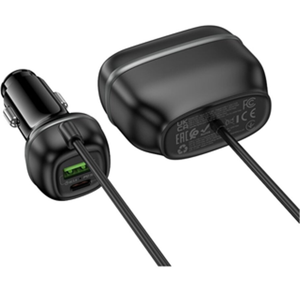 Автомобильное зарядное устройство HOCO Z59 Rank 48W dual port PD30W+QC3.0 Black (6942007641500) Тип автомобильное зарядное устройство