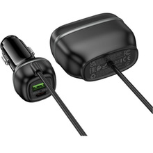 Автомобильное зарядное устройство HOCO Z59 Rank 48W dual port PD30W+QC3.0 Black (6942007641500)