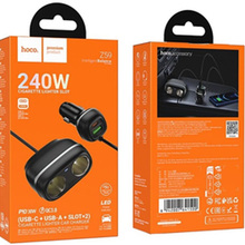 Автомобильное зарядное устройство HOCO Z59 Rank 48W dual port PD30W+QC3.0 Black (6942007641500)
