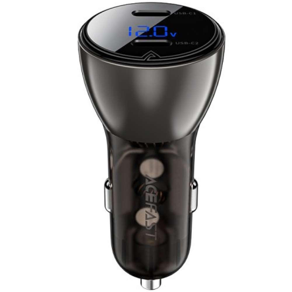 Автомобільний зарядний пристрій ACEFAST B10 metal car charger 60W Black (AFB10)