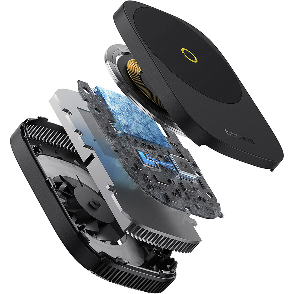 Фото Бездротовий зарядний пристрій BASEUS MagPro II Series Ultra-Thin Magnetic Phone Cooler Cosmic Black