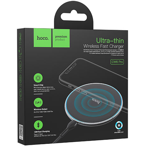 Бездротовий зарядний пристрій HOCO CW6 Pro Easy 15W Black (6931474755032) Тип бездротовий зарядний пристрій