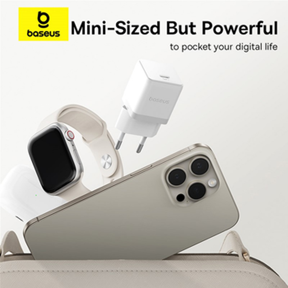 Покупка Зарядний пристрій BASEUS Palm 1C 20W White (P10111602213-01)