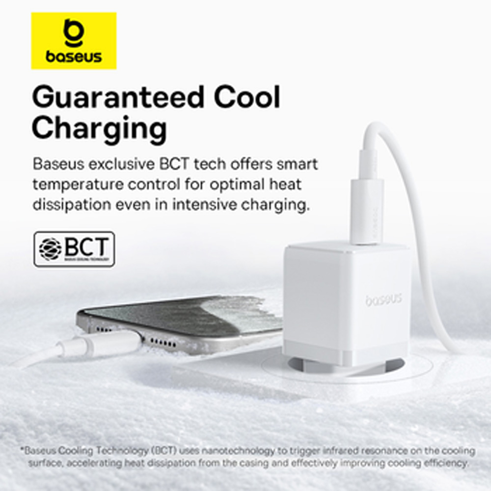 Зарядний пристрій BASEUS Palm1C 30W White (P10111605213-01) Тип кабелю USB Type-C х USB Type-C