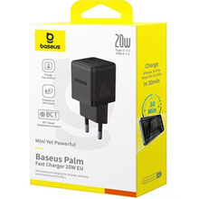Зарядний пристрій BASEUS Palm C+U 20W Black (P10111608113-00)