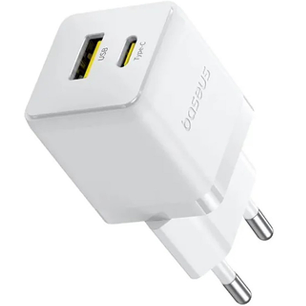 Зарядний пристрій BASEUS Palm C+U 20W Moon White (P10111608213-00) Вихідний роз'єм USB