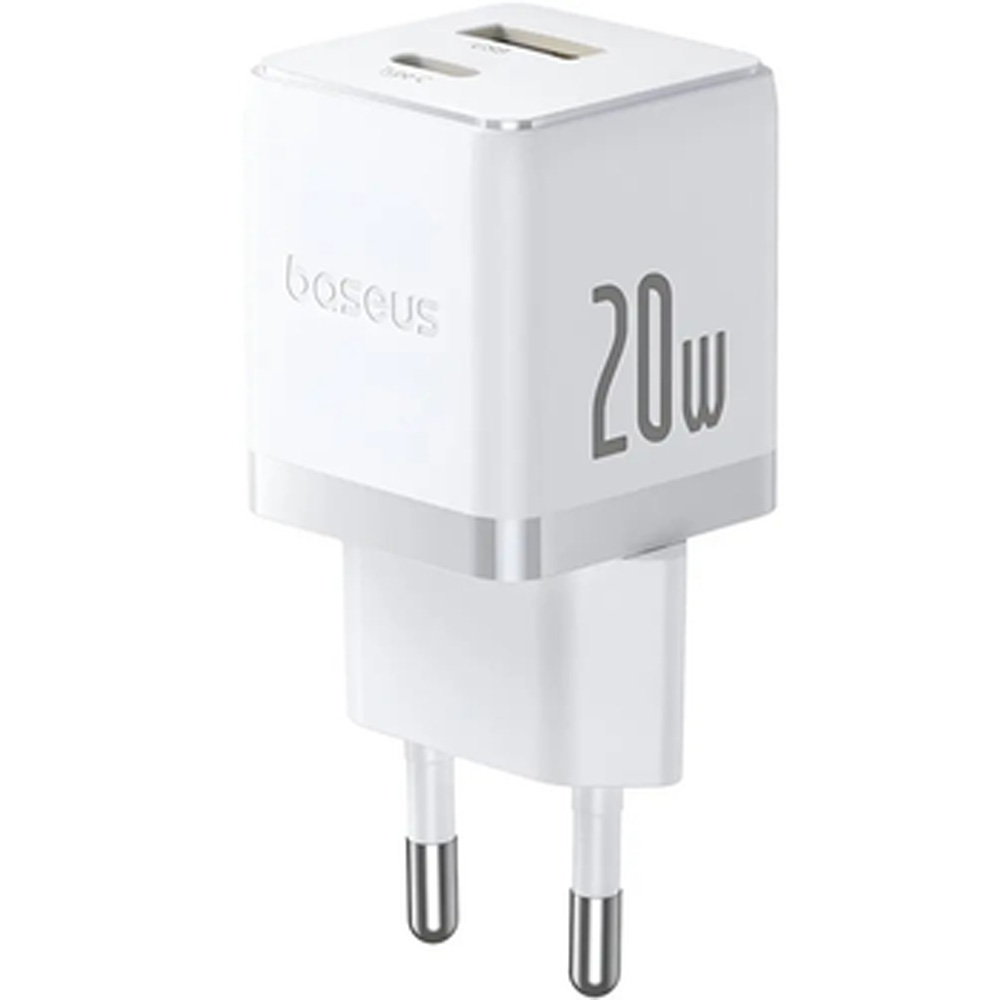 Зарядний пристрій BASEUS Palm C+U 20W Moon White (P10111608213-00) Тип мережевий зарядний пристрій