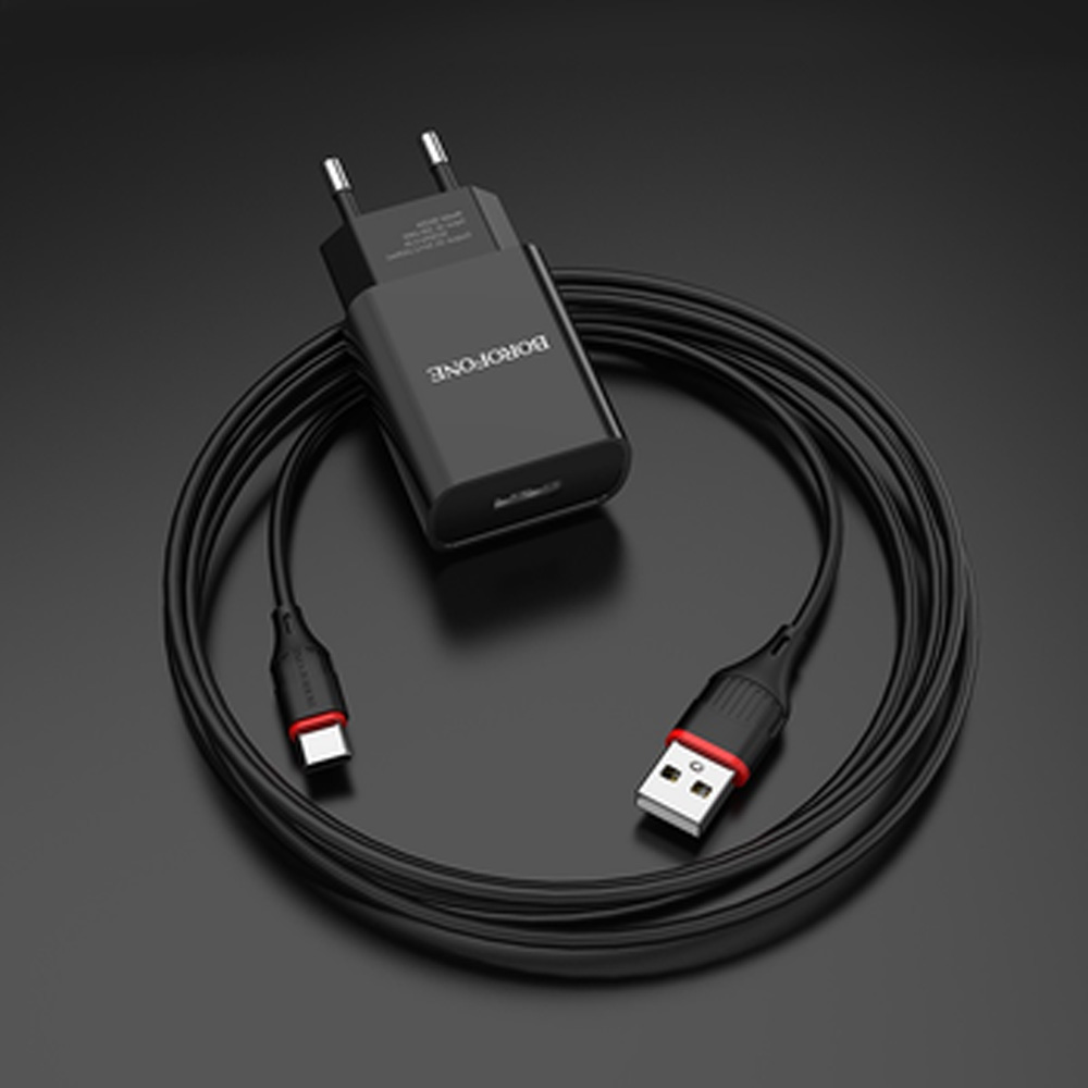 Зарядний пристрій BOROFONE BA20A 10.5W Black (BA20ACB) Тип кабелю USB х USB Type-С