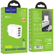 Сетевое зарядное устройство HOCO C102A Fuerza QC3.0 18W White