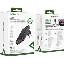 Мережевий зарядний пристрій ACEFAST A100 Black (6974316283492)