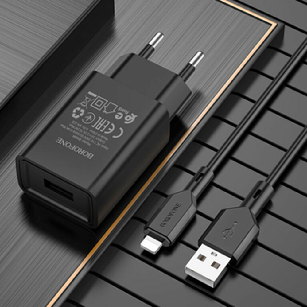 Зарядний пристрій BOROFONE BA68A 10.5W Black (BA68ALB) Потужність 10.5