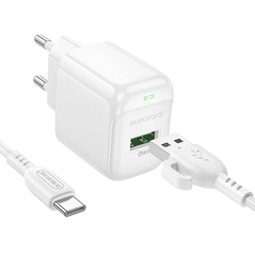 Мережевий зарядний пристрій BOROFONE BAS42A 18W White (6941991113802) Тип мережевий зарядний пристрій