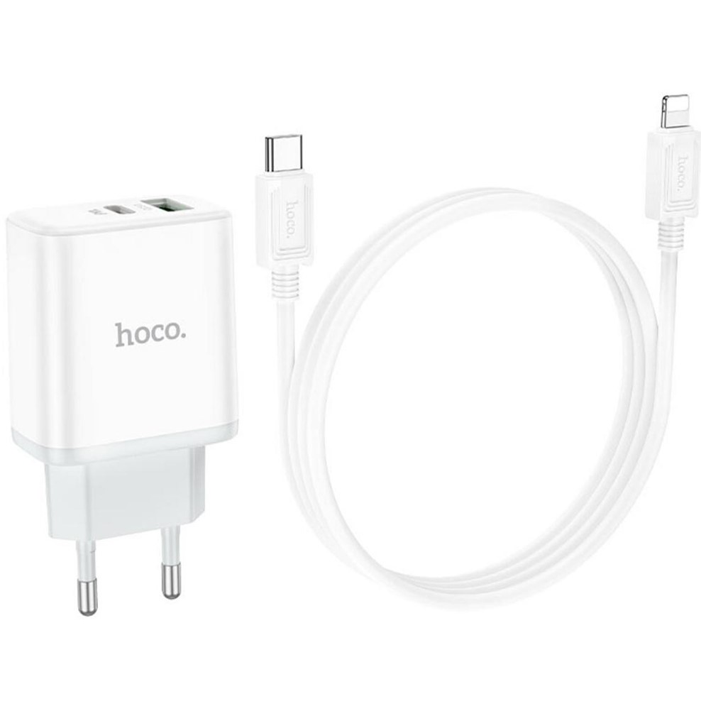 Сетевое зарядное устройство HOCO C105A PD20W+QC3.0 White Мощность 20