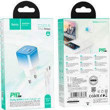 Зарядний пристрій HOCO C101A PD20W Ice Blue (6931474769381)