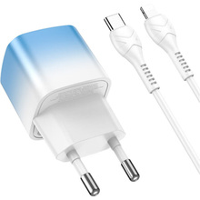 Зарядний пристрій HOCO C101A PD20W Ice Blue (6931474769381)