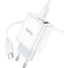 Зарядний пристрій HOCO C105A PD20W+QC3.0 with cable Type-C - Type-C White