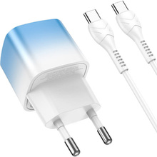 Сетевое зарядное устройство HOCO C101A PD20W Ice Blue (6931474769398)