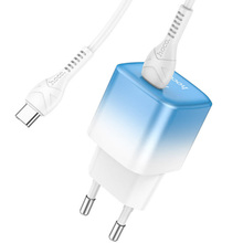 Сетевое зарядное устройство HOCO C101A PD20W Ice Blue (6931474769398)