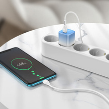 Сетевое зарядное устройство HOCO C101A PD20W Ice Blue (6931474769398)