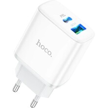 Сетевое зарядное устройство HOCO C105A PD20W+QC3.0 White