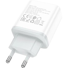 Сетевое зарядное устройство HOCO C105A PD20W+QC3.0 White