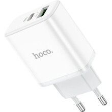 Сетевое зарядное устройство HOCO C105A PD20W+QC3.0 White