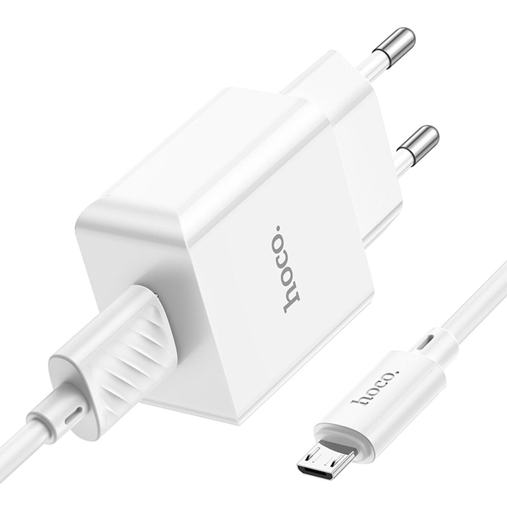 Зарядний пристрій HOCO C106A 10.5W + кабель micro-USB White Потужність 10.5