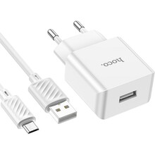 Зарядний пристрій HOCO C106A 10.5W + кабель micro-USB White