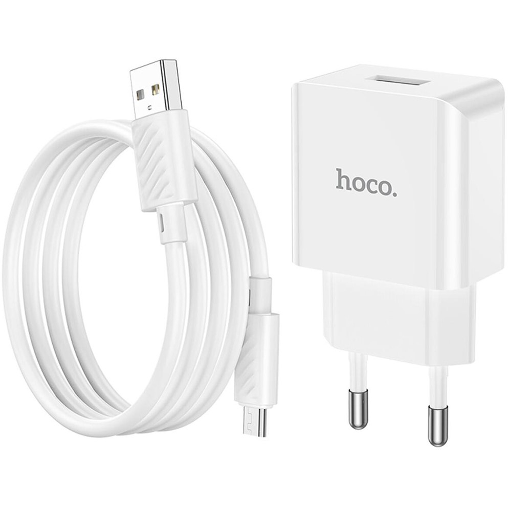 Зарядний пристрій HOCO C106A 10.5W + кабель micro-USB White Тип мережевий зарядний пристрій